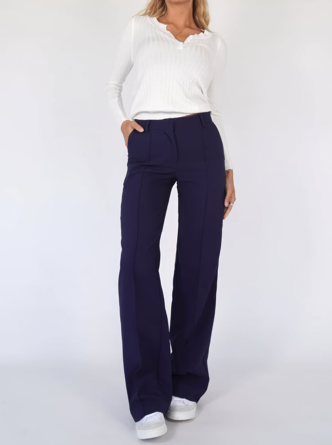 Selma High-Waist Wide Leg Tailored Pants