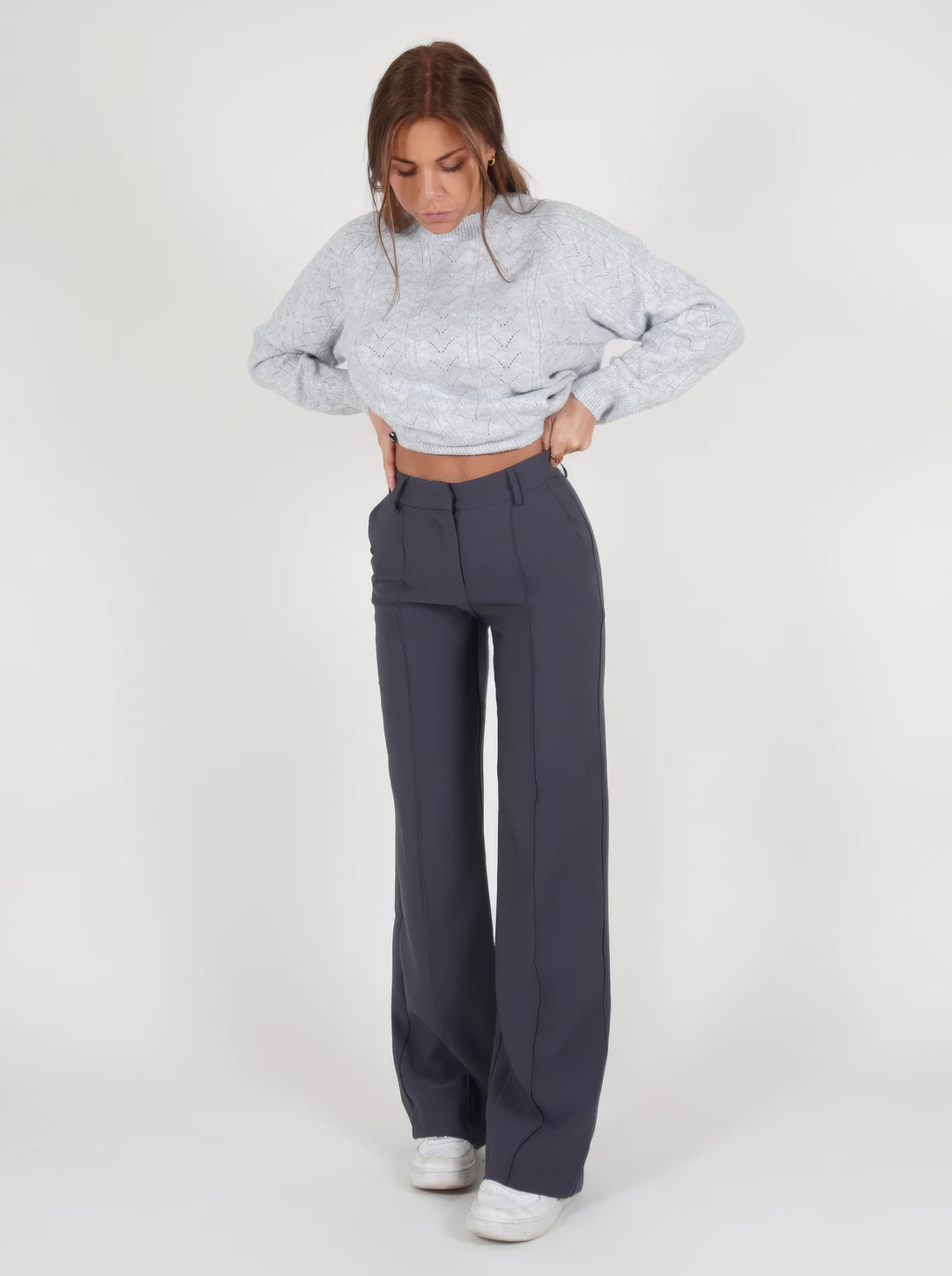 Selma High-Waist Wide Leg Tailored Pants