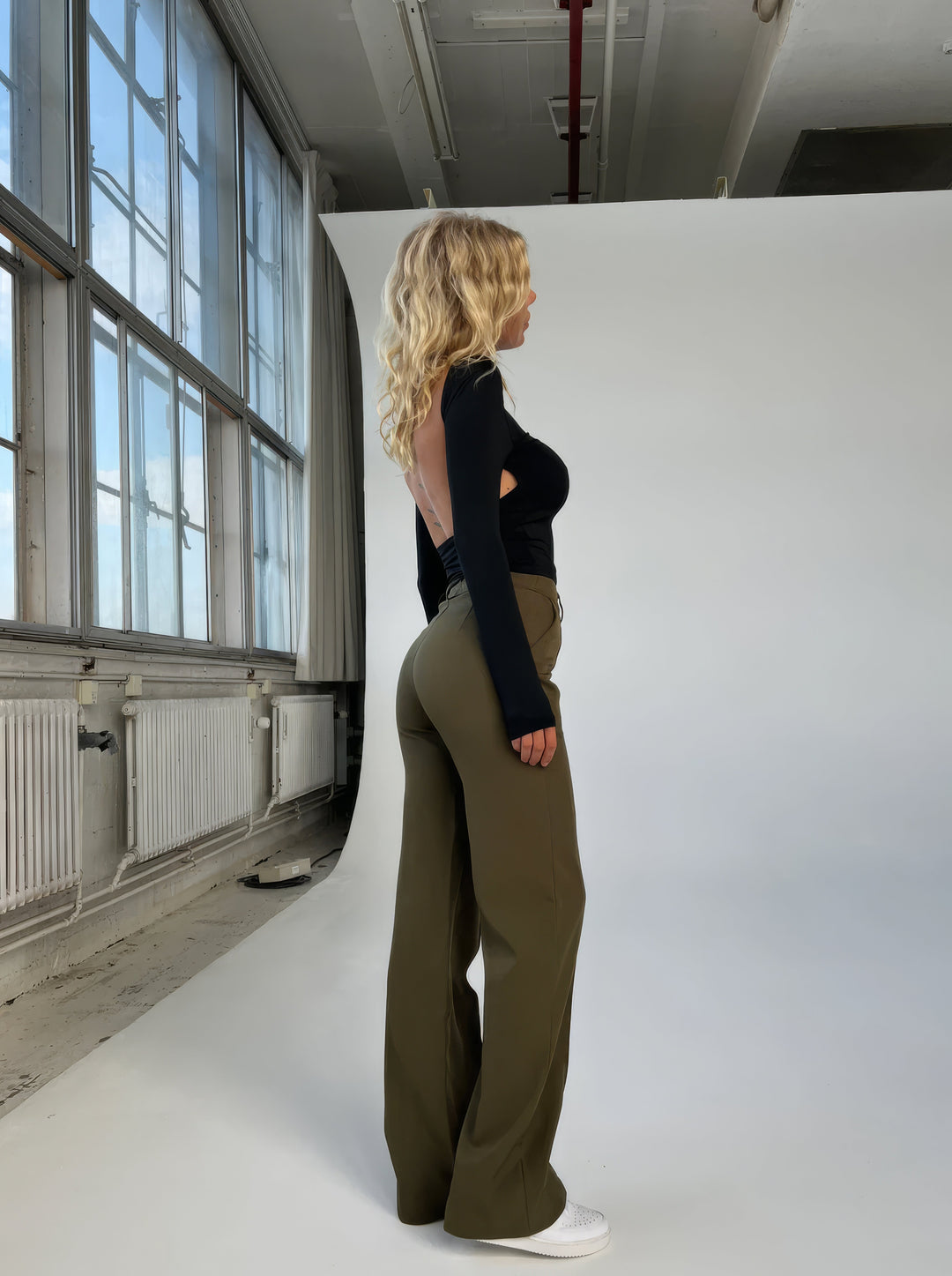 Selma High-Waist Wide Leg Tailored Pants