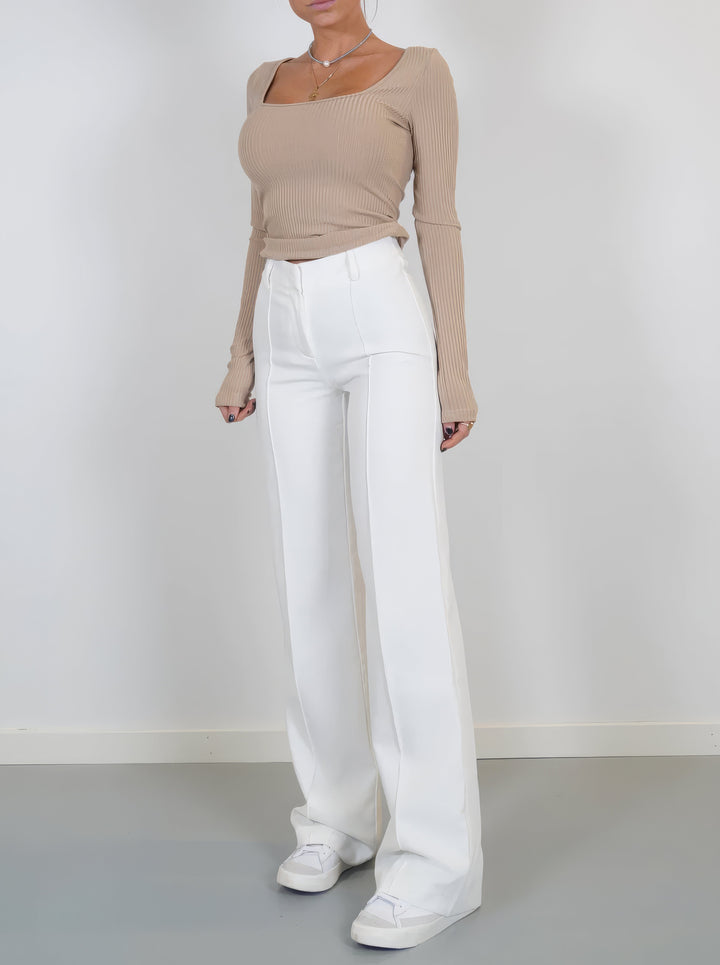 Selma High-Waist Wide Leg Tailored Pants