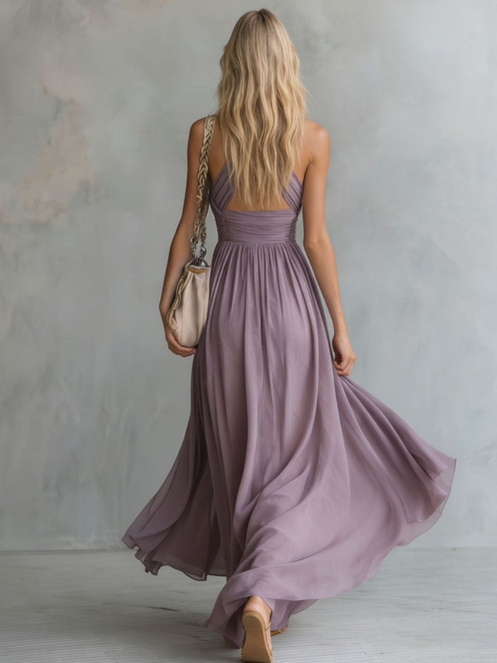 Jamaica Flowing Halter Maxi Dress