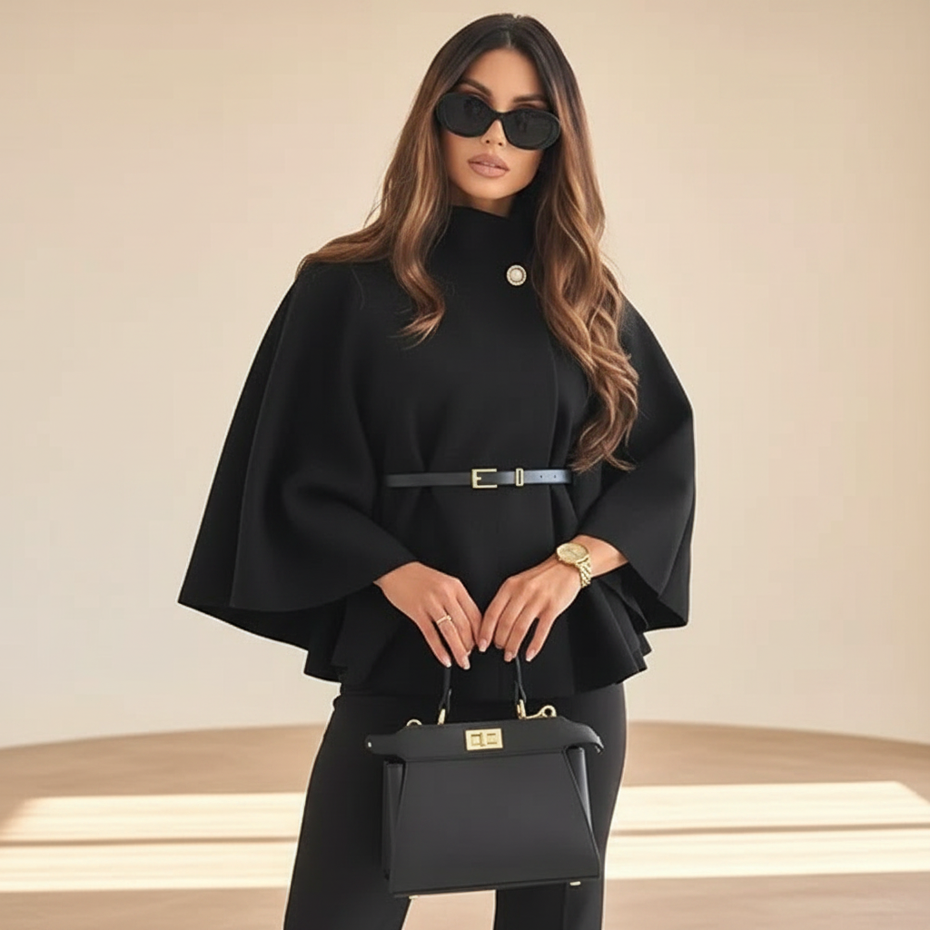 Clarice Belted Cape Jacket