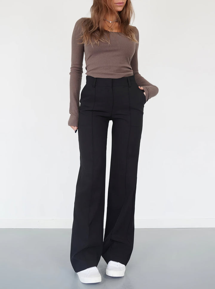 Selma High-Waist Wide Leg Tailored Pants
