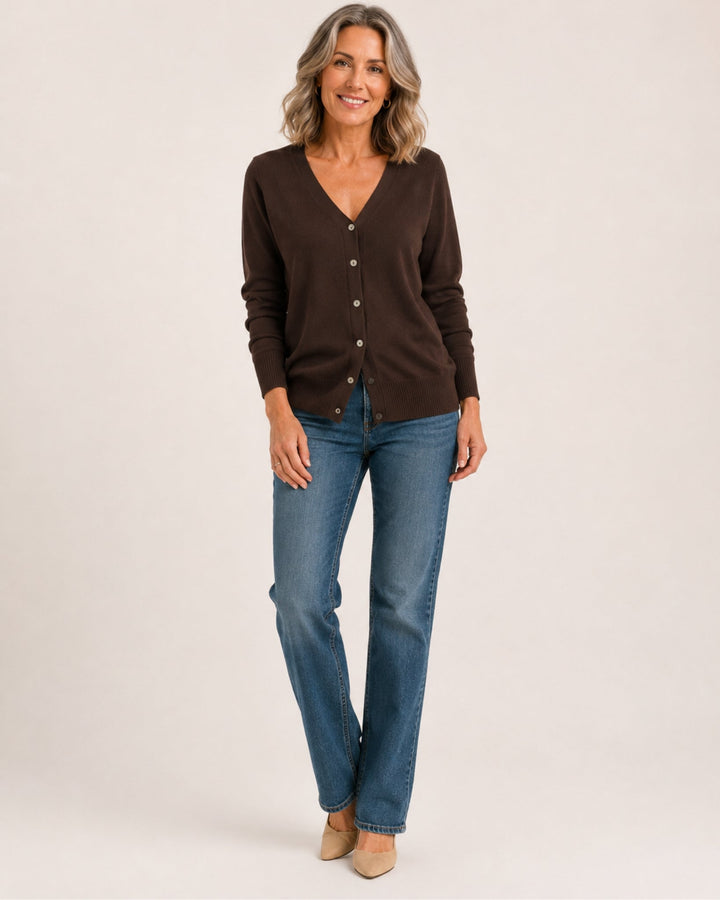 Zora Refined V-Neck Cardigan