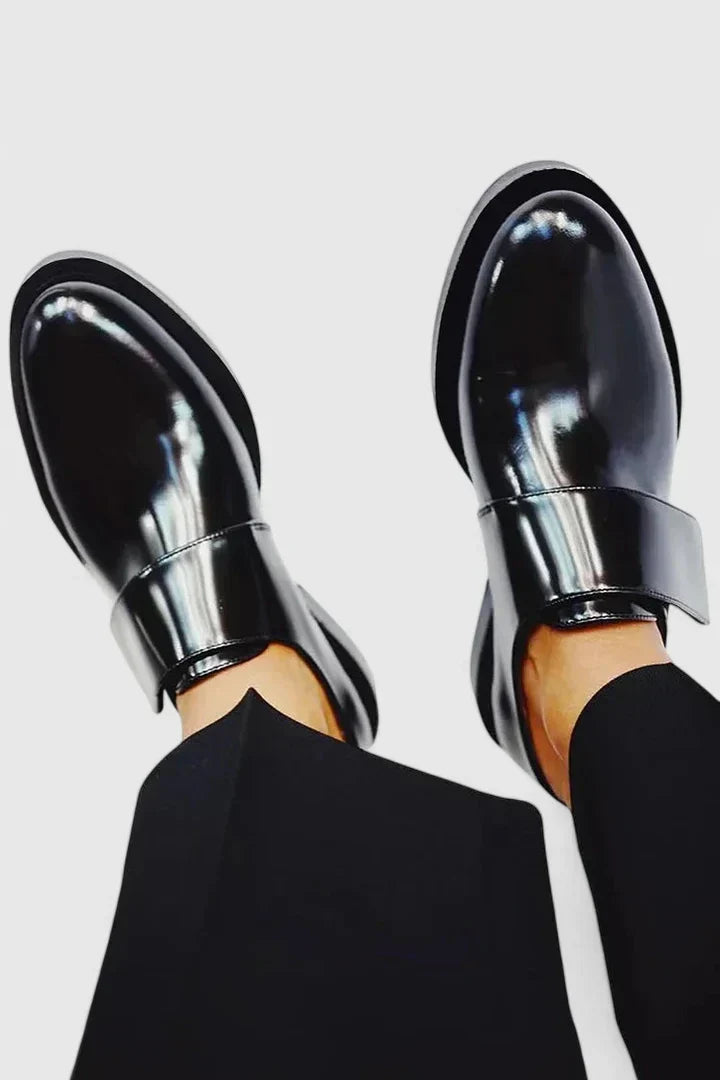 Talia Polished Strap Loafers