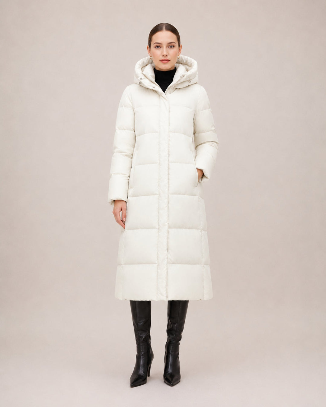 Milena Sculpted Longline Puffer Coat