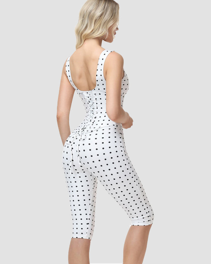 Layla Polka Dot Sculpting Jumpsuit