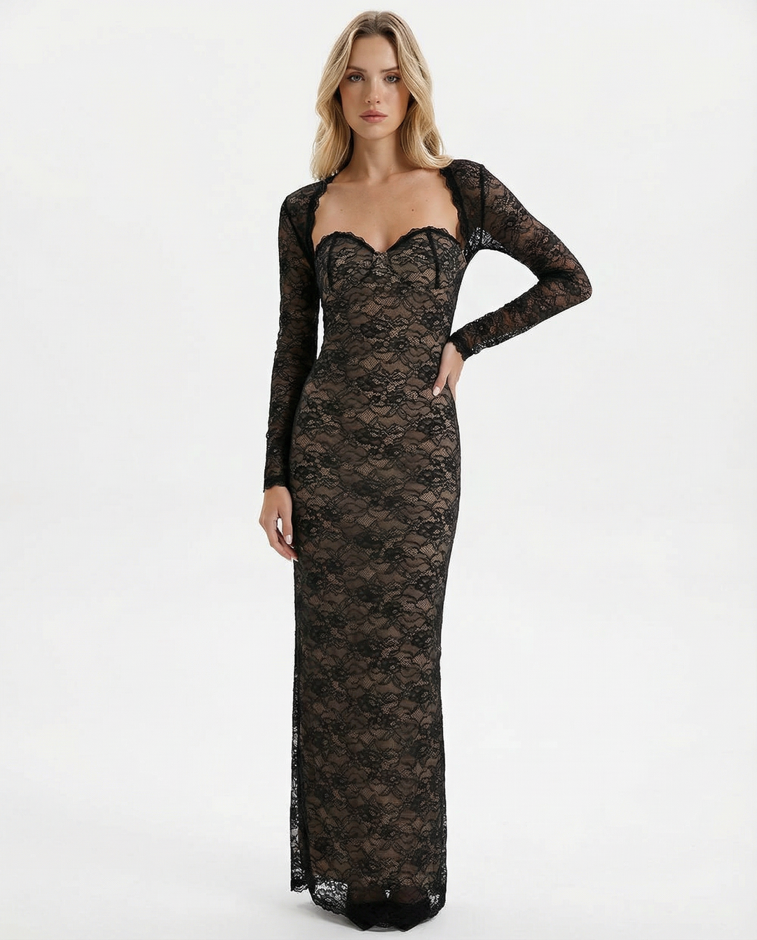Rona Lace Corset Maxi Dress