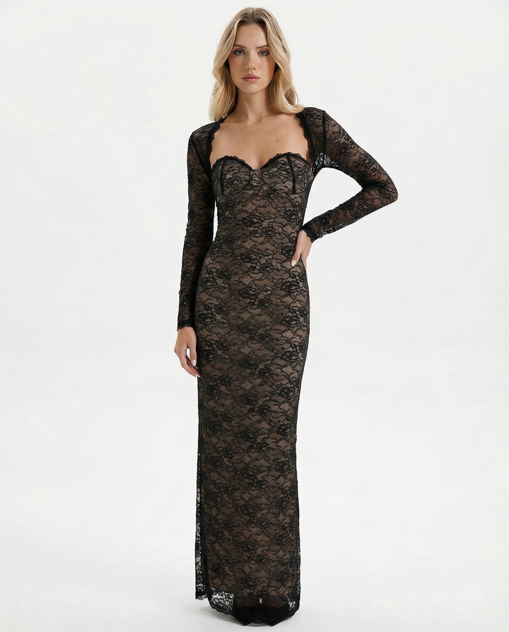Rona Lace Corset Maxi Dress