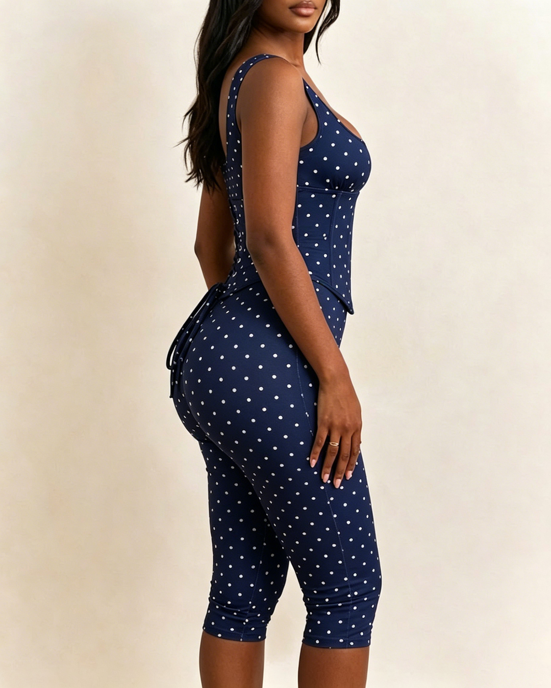 Layla Polka Dot Sculpting Jumpsuit