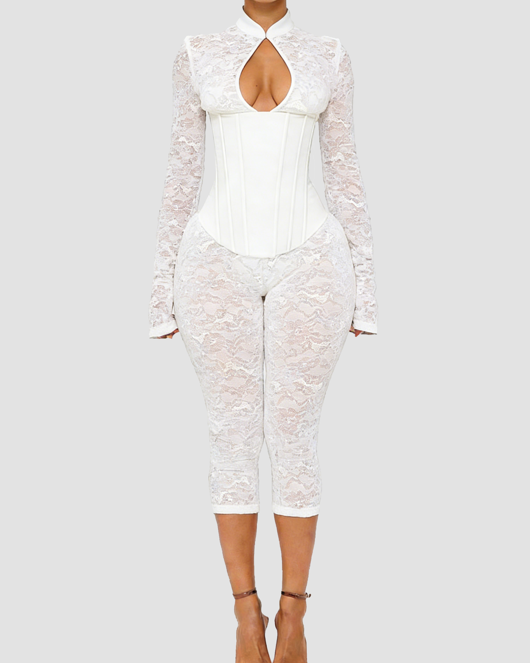 Vida Lace Cut-Out Jumpsuit