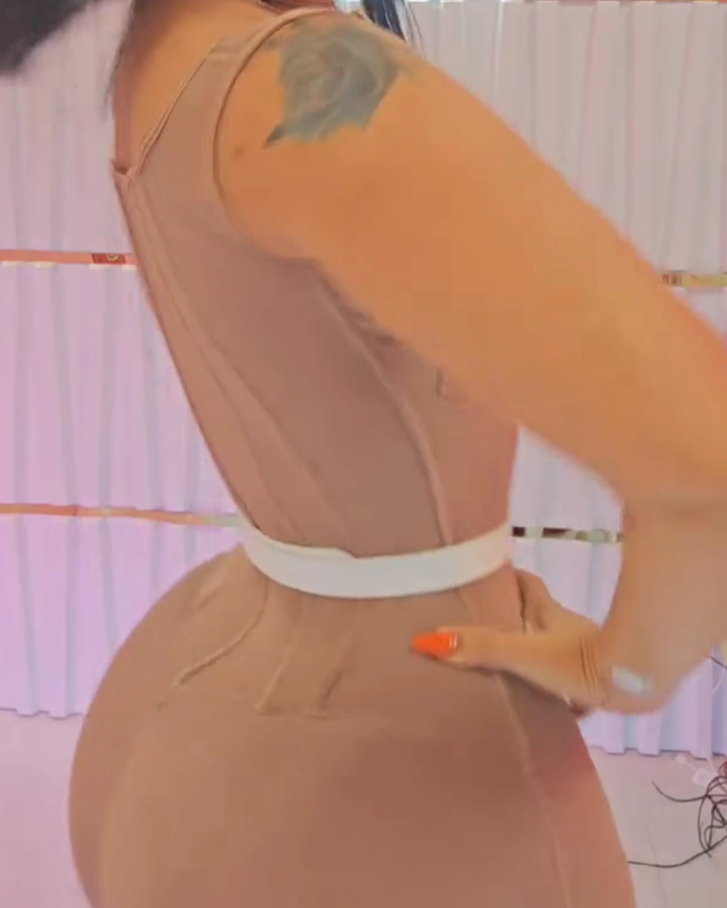 Clementine Open-Bust Contour Shapewear Jumpsuit