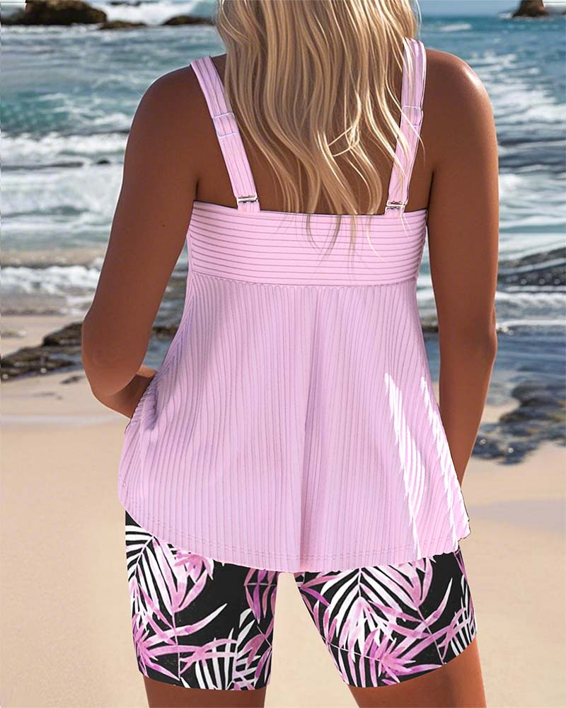 Colette Laguna Palm Tankini Set