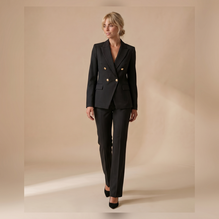 Sabine Refined Double-Breasted Blazer Set
