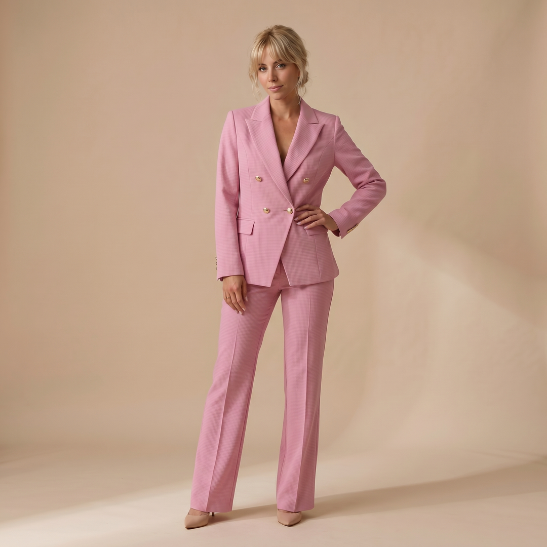 Sabine Refined Double-Breasted Blazer Set