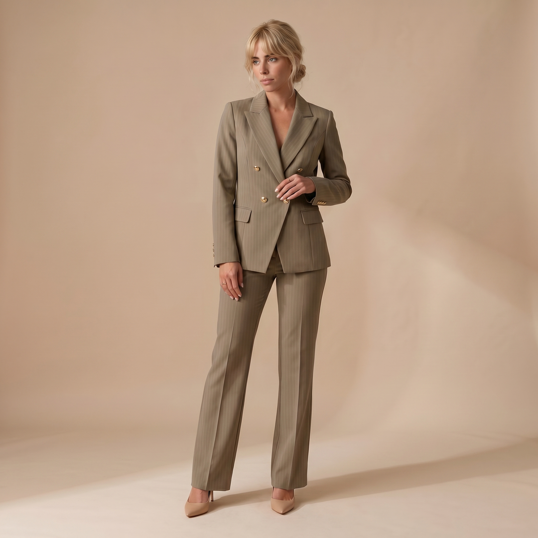 Sabine Refined Double-Breasted Blazer Set