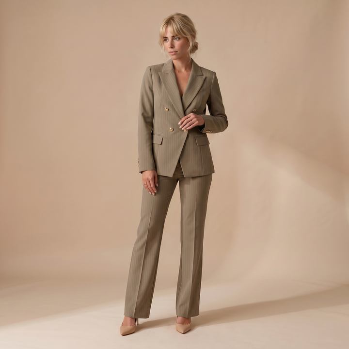 Sabine Refined Double-Breasted Blazer Set