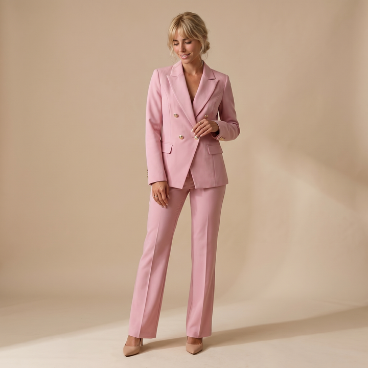 Sabine Refined Double-Breasted Blazer Set