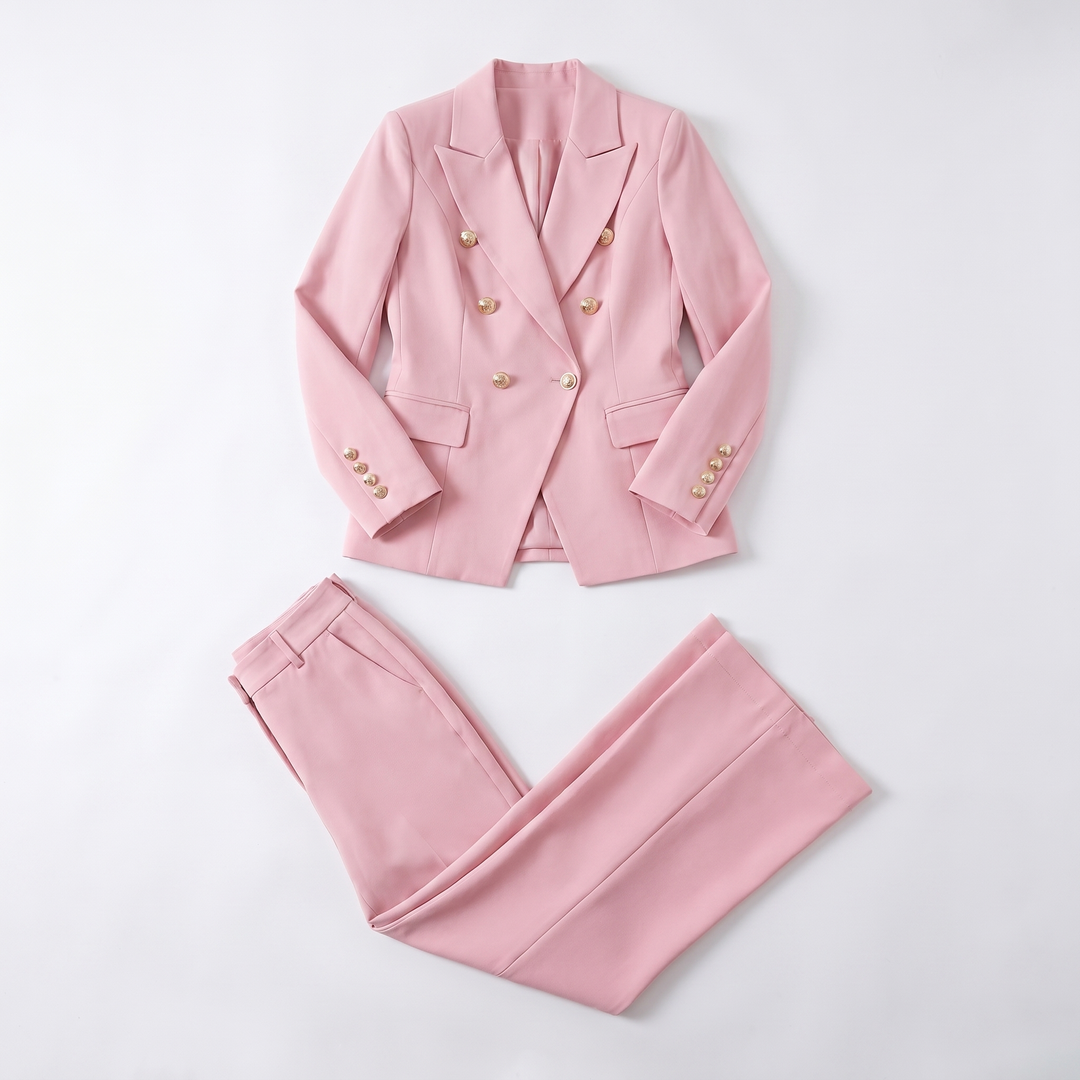 Sabine Refined Double-Breasted Blazer Set