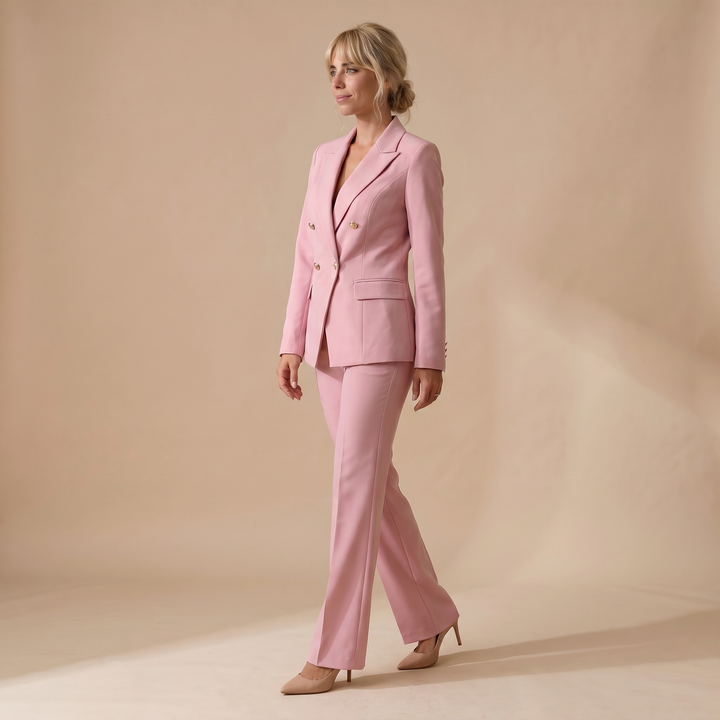 Sabine Refined Double-Breasted Blazer Set