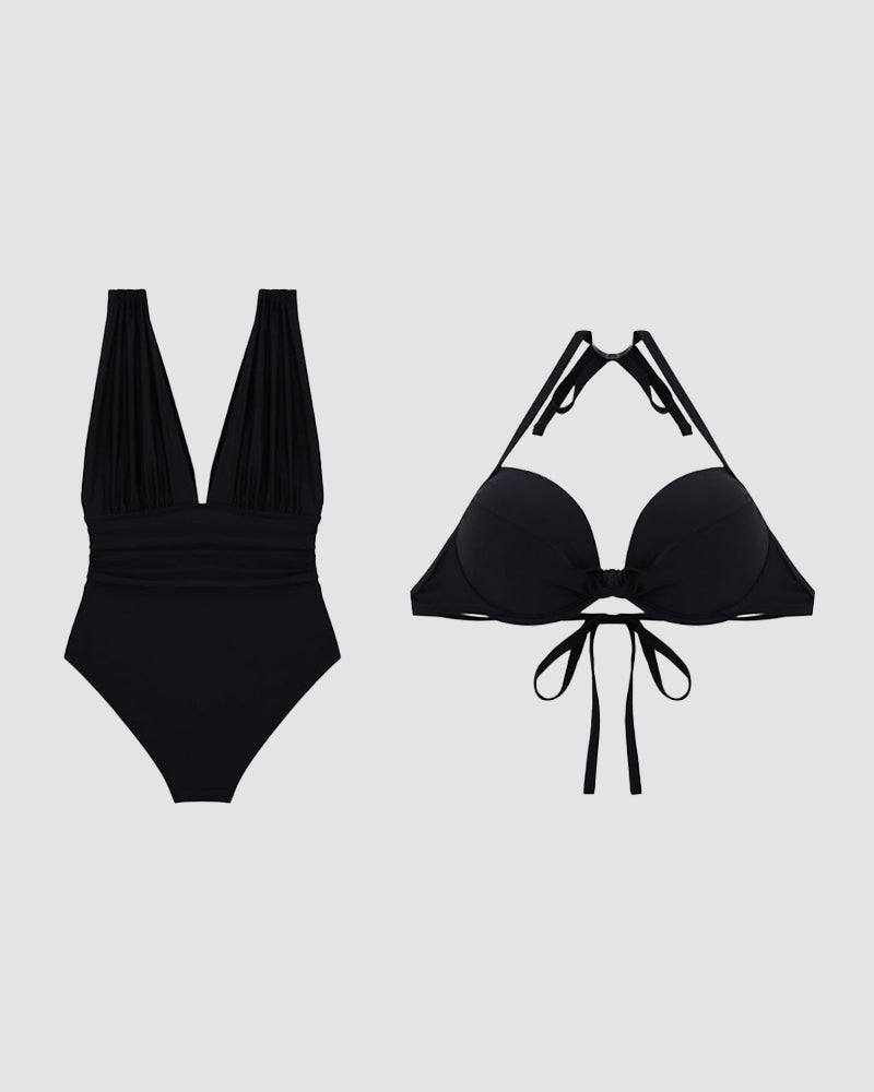 Seraphina Plunge Cut-Out One-Piece Swimsuit