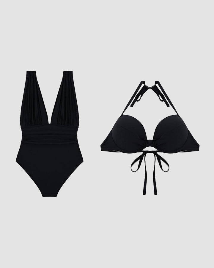 Seraphina Plunge Cut-Out One-Piece Swimsuit