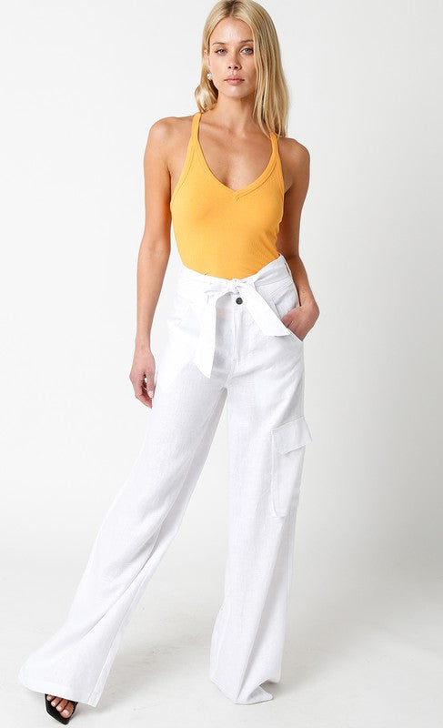 Kae Tie Waist Wide Leg Pants