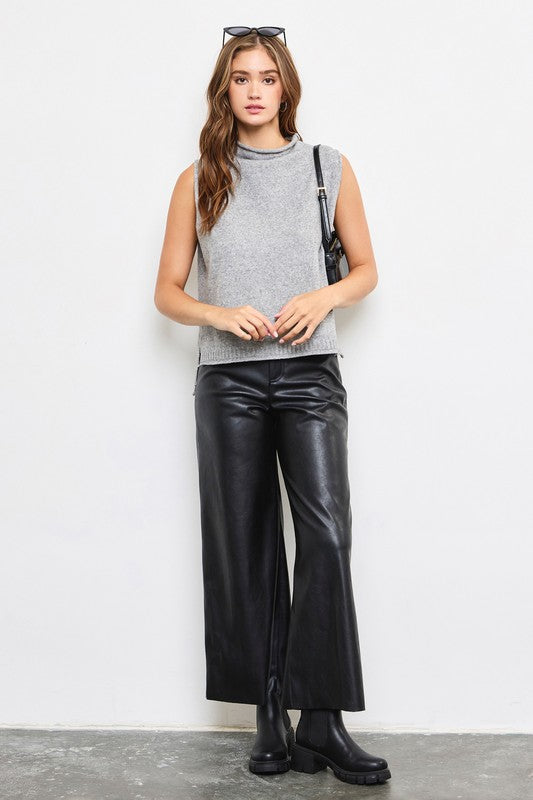 Melody Faux Leather Wide Leg Pants