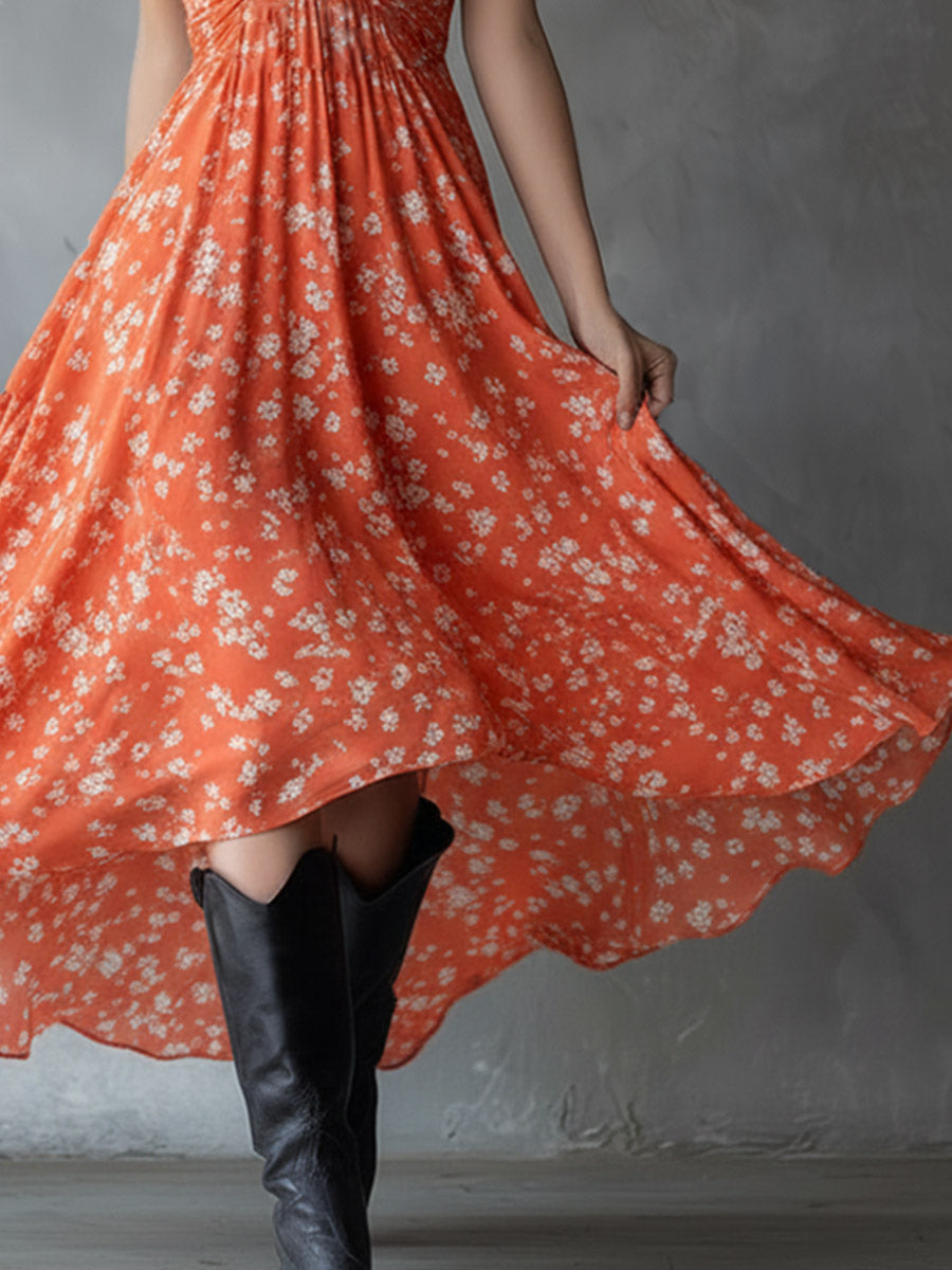 Nash Floral Halter Midi Dress