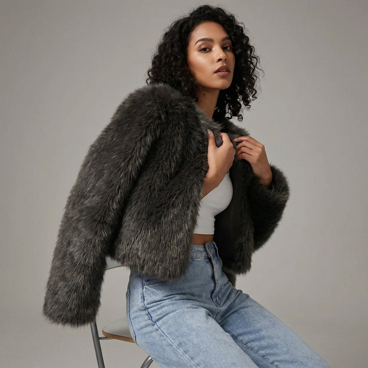 Bexlee Plush Cropped Jacket