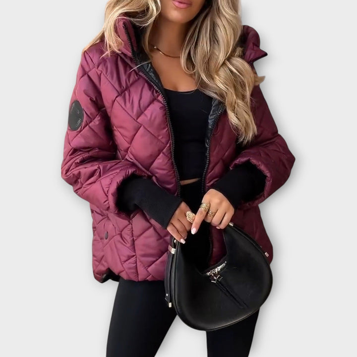 Anais Diamond Quilted Hooded Jacket