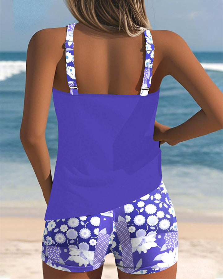 Melanie Coral Print Tankini Set