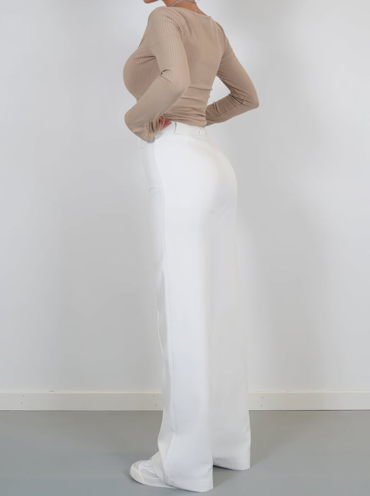 Selma High-Waist Wide Leg Tailored Pants
