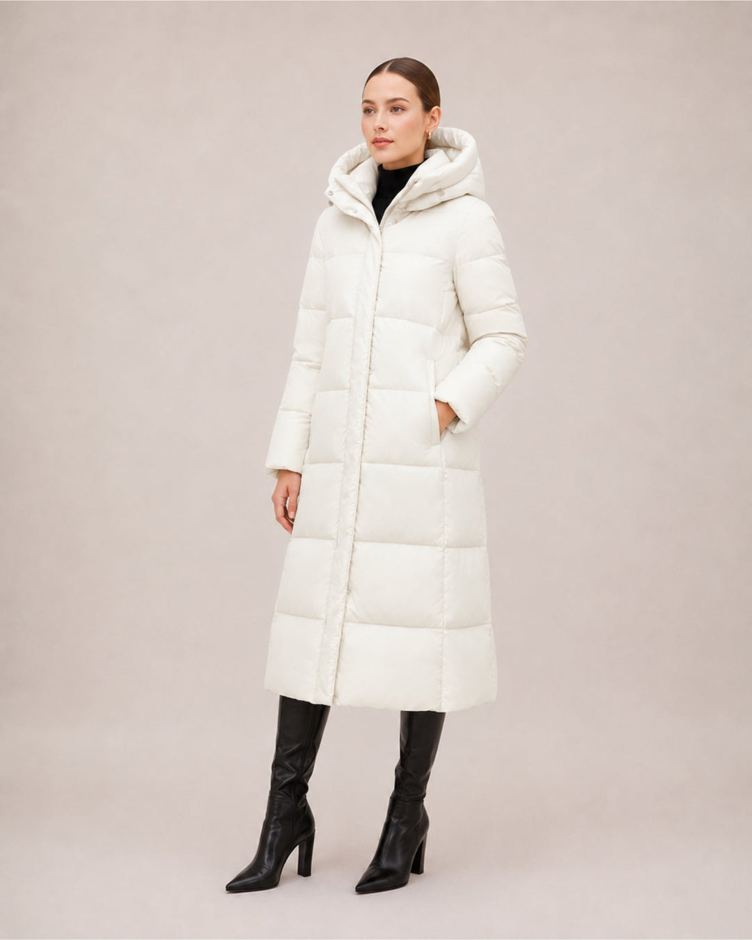 Milena Sculpted Longline Puffer Coat