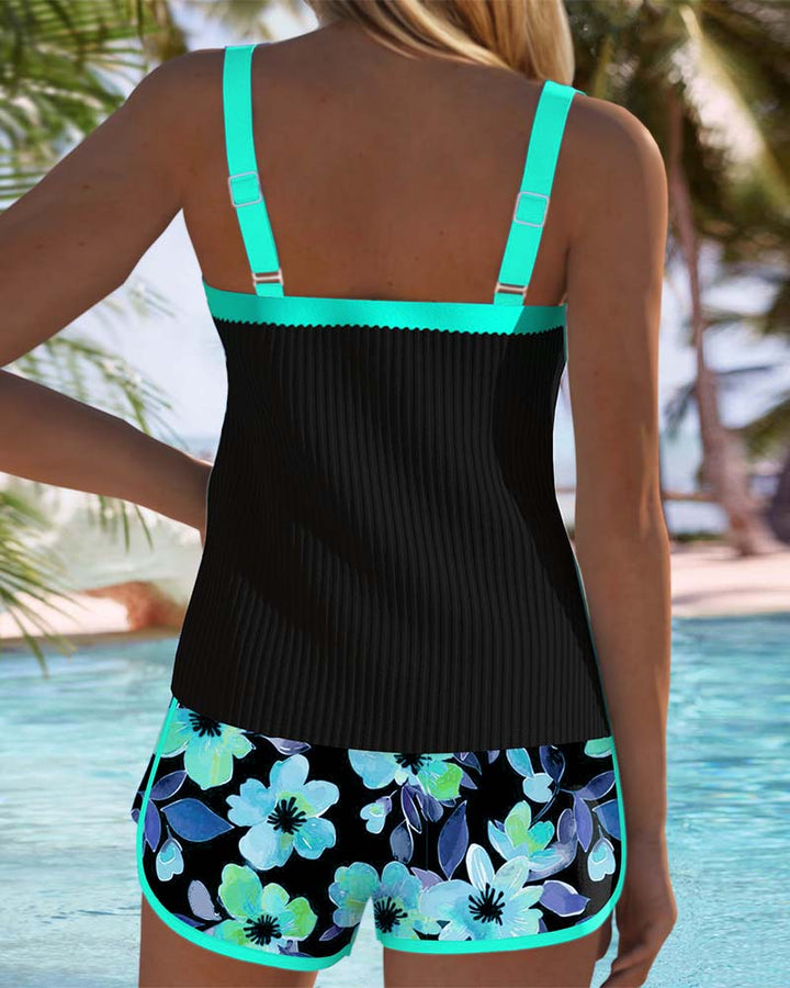Anastasia Midnight Bloom Tankini Set