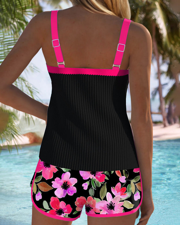 Anastasia Midnight Bloom Tankini Set