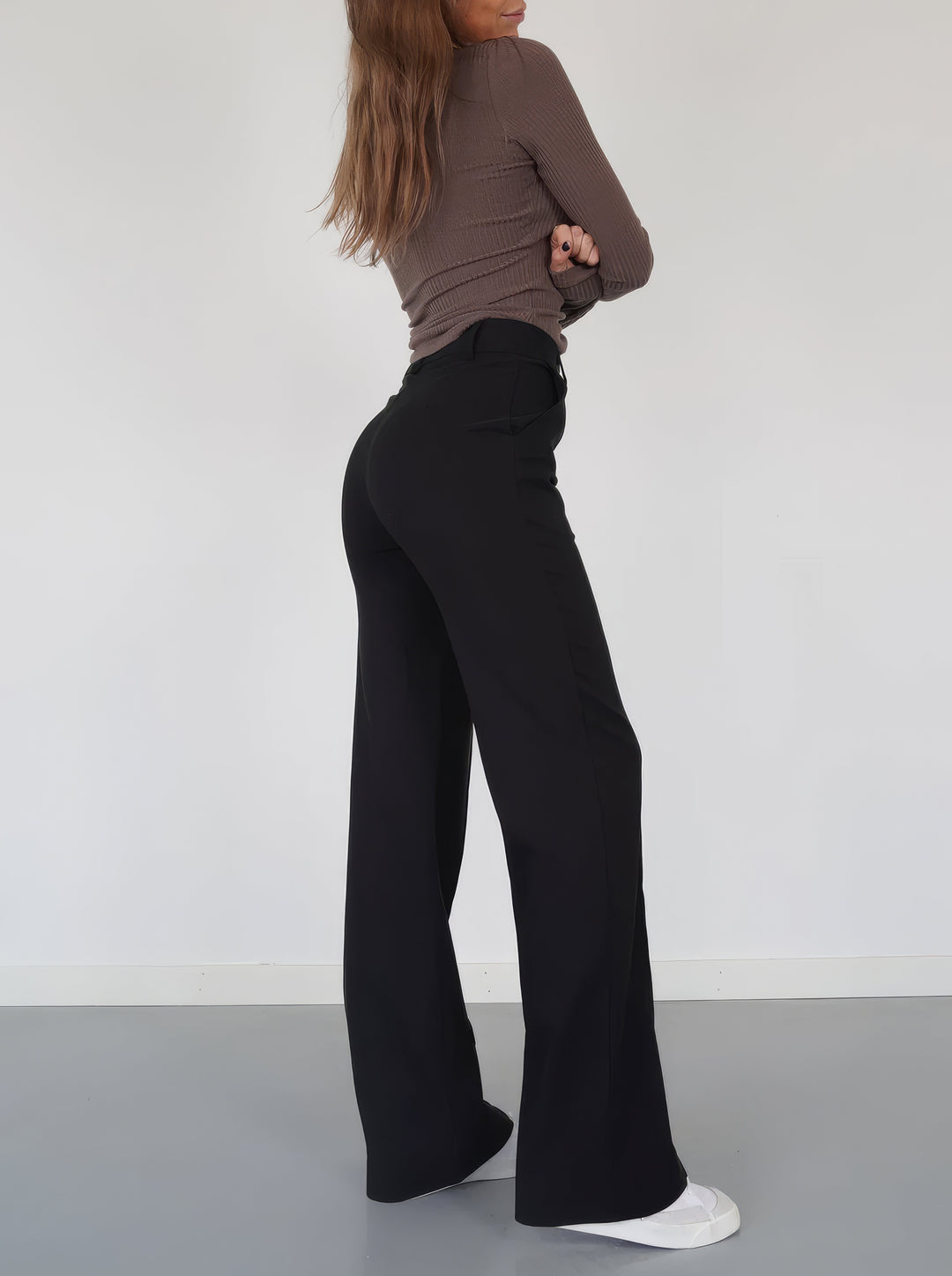 Selma High-Waist Wide Leg Tailored Pants