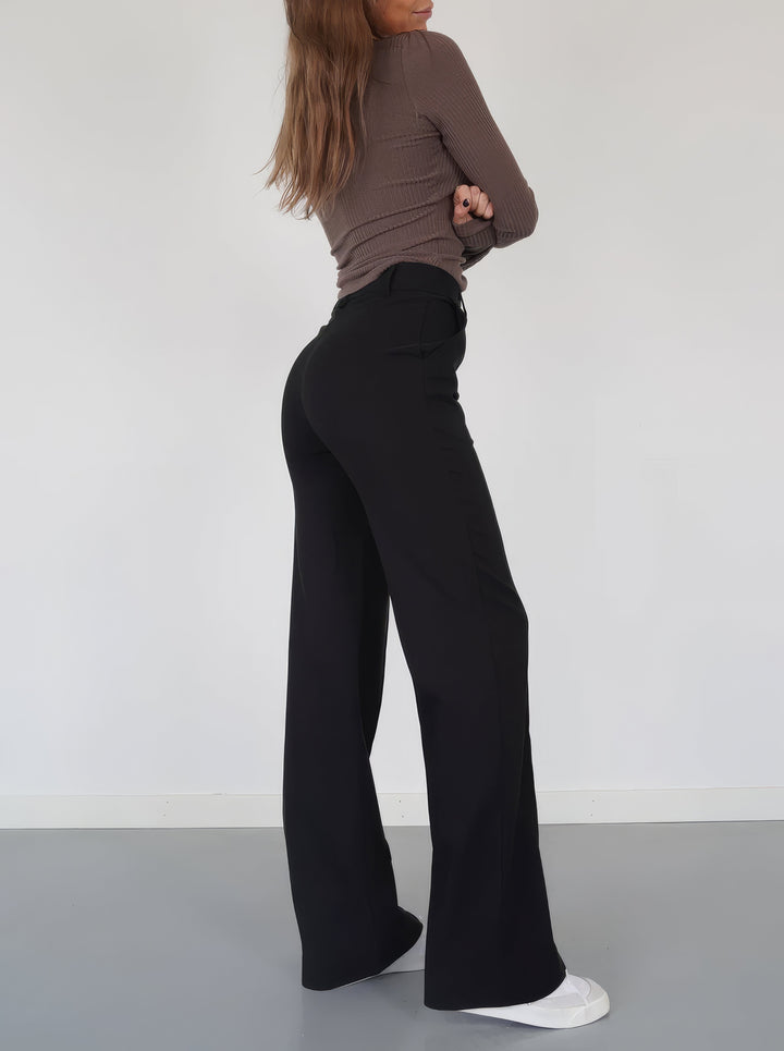 Selma High-Waist Wide Leg Tailored Pants