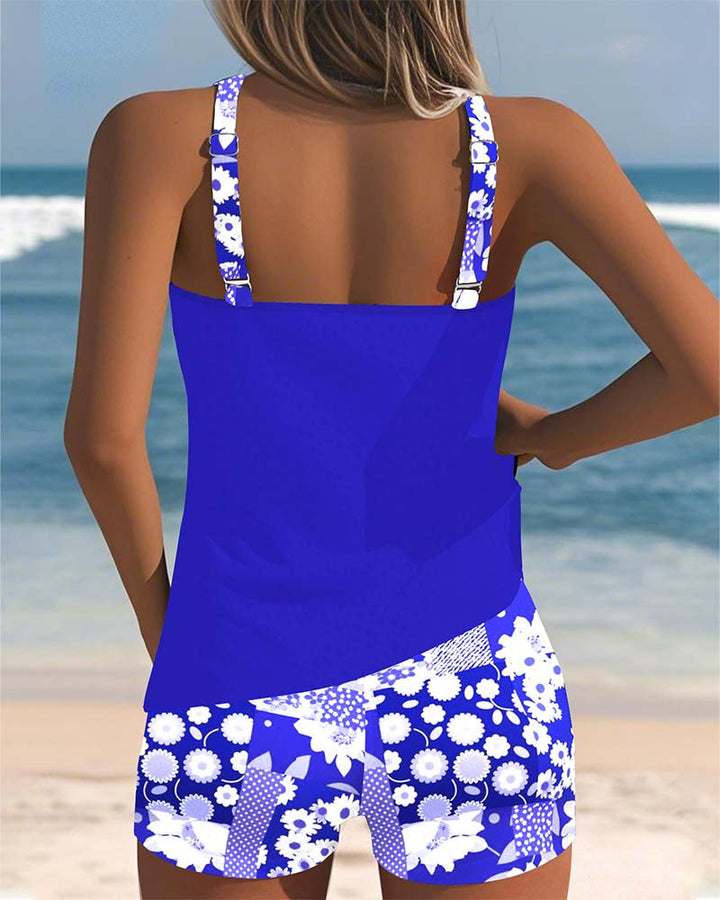 Melanie Coral Print Tankini Set