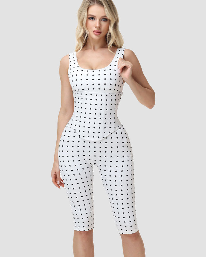 Layla Polka Dot Sculpting Jumpsuit