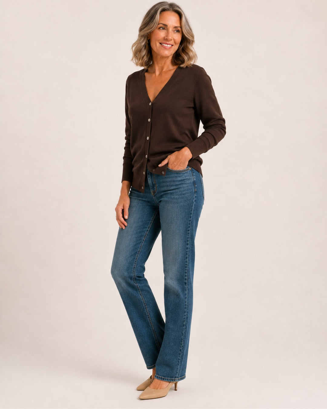 Zora Refined V-Neck Cardigan