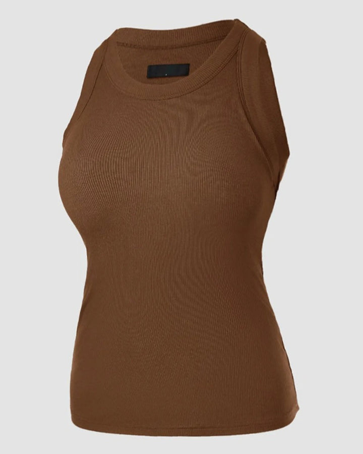Jellie Ribbed Sleeveless Tank Top