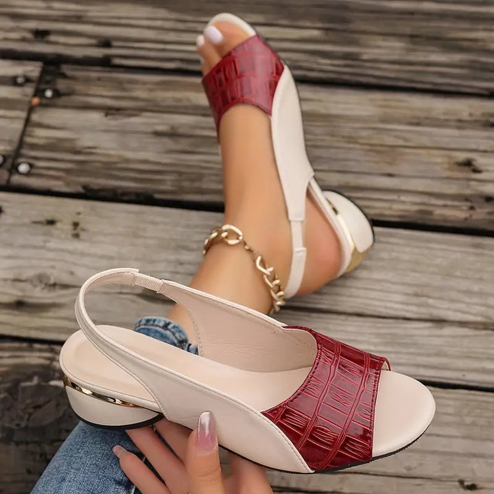 Melanie Bordeaux Luxe Slingback Heels