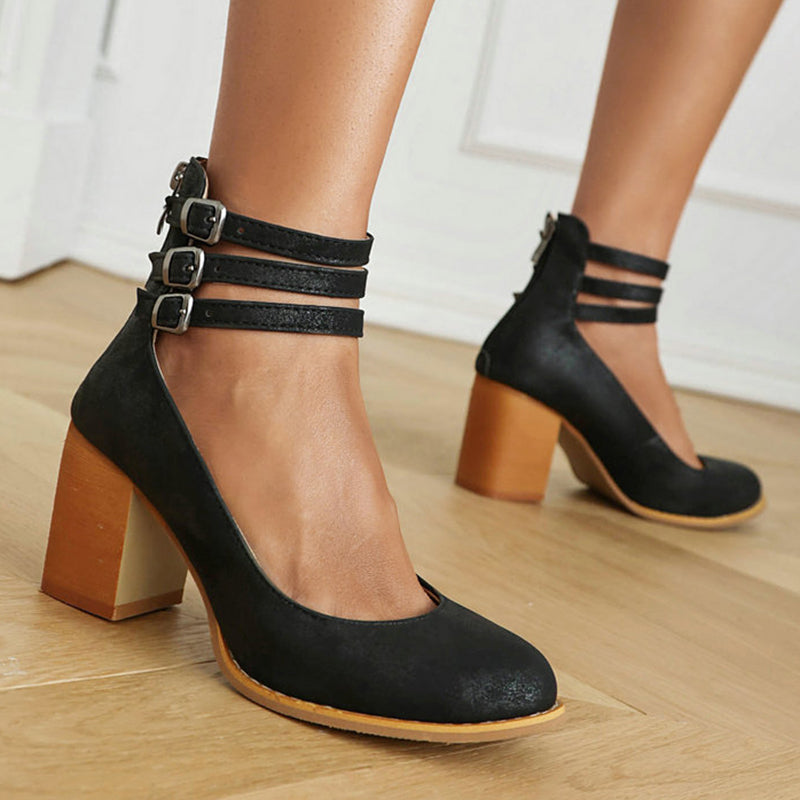 Casilda Aspen Strap Block Heel Booties