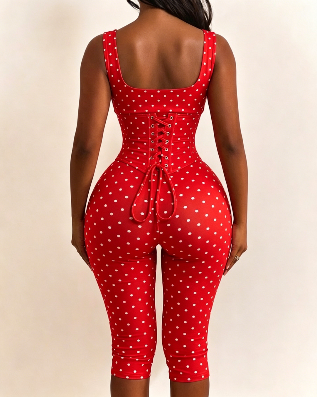 Layla Polka Dot Sculpting Jumpsuit