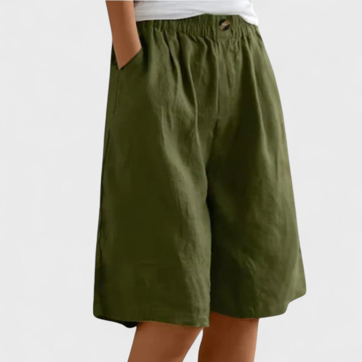 Katy Linen Blend Bermuda Shorts