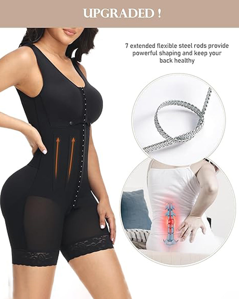 Melody Zip Front Contour Shapewear Bodysuit