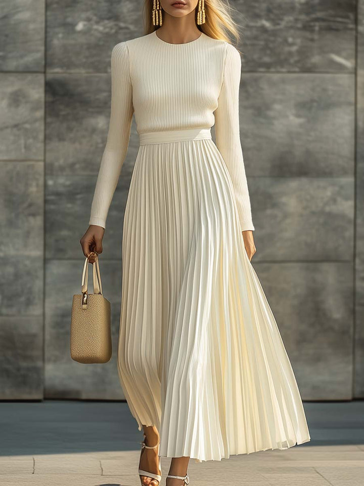 Tracy Pleated Knit Maxi Dress