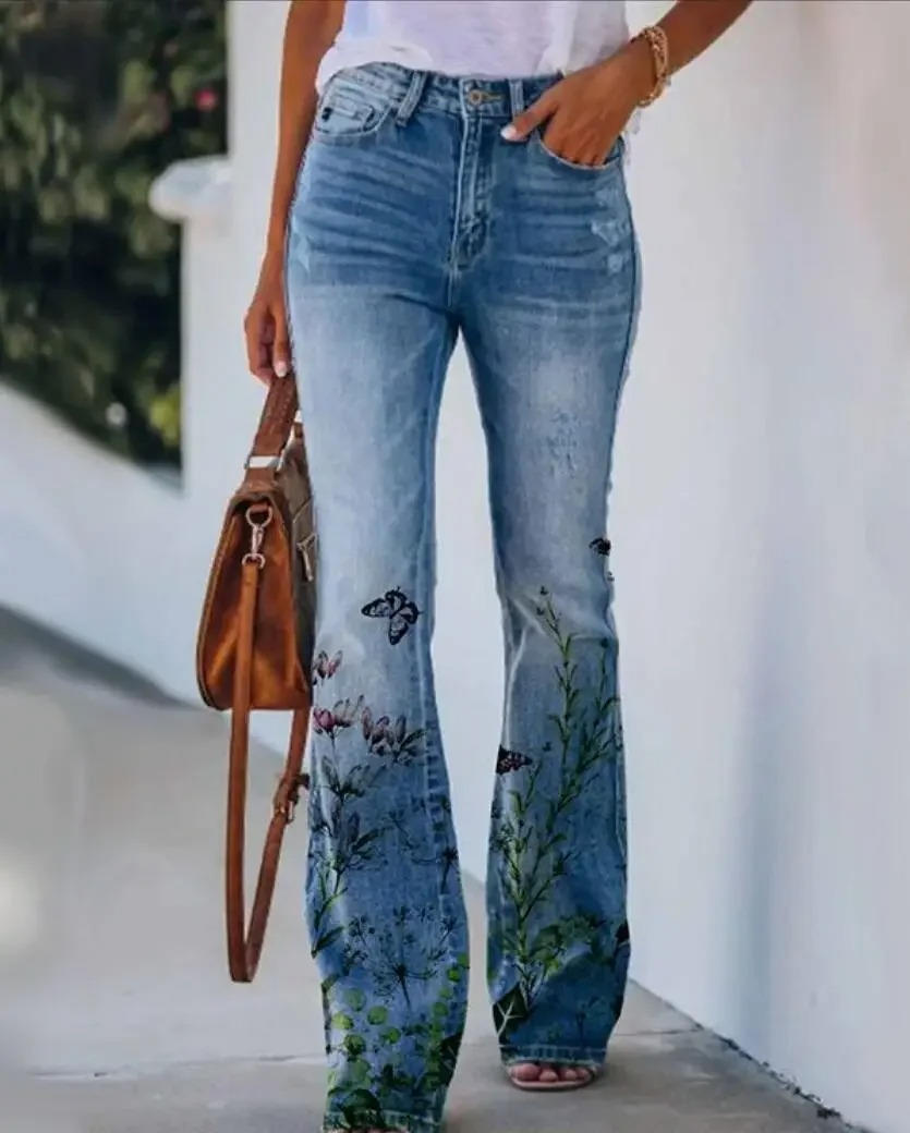 Meadow Embroidered Flare Jeans
