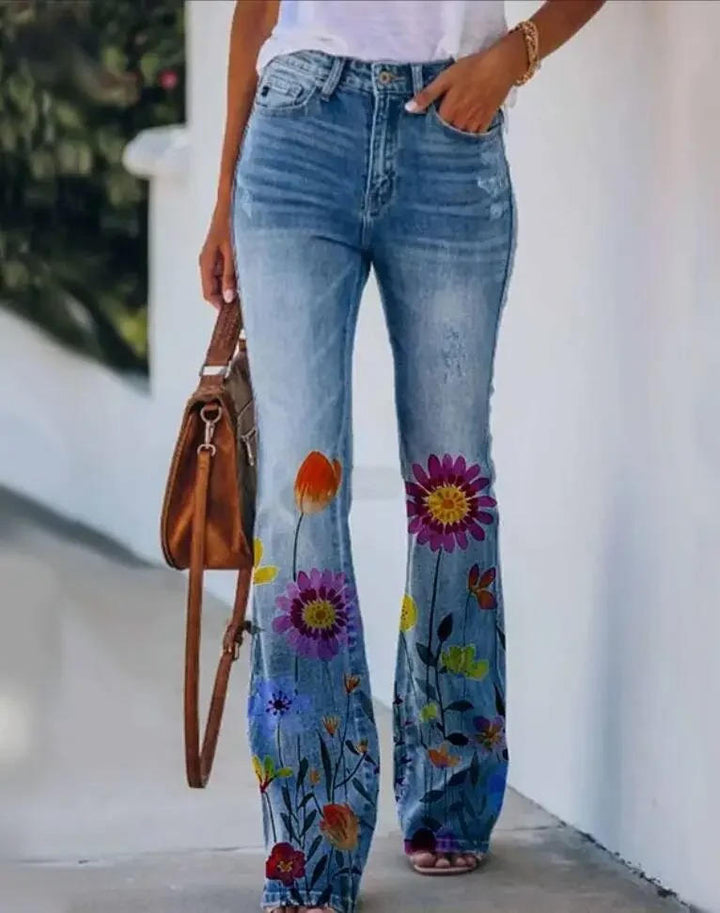Meadow Embroidered Flare Jeans